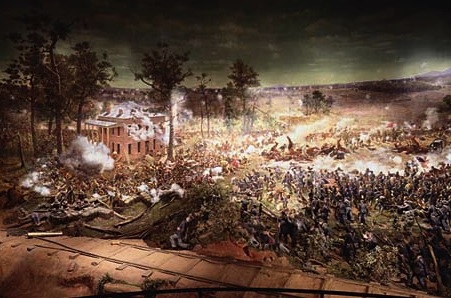Atlanta's Cyclorama depicting the Battle of Atlanta is one of a handful of panorama painting still in existence. 