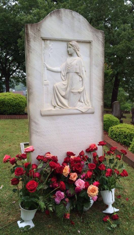 Ellen Axson Wilson is buried in Myrtle Hill Cemetery in Rome, Ga. I was finally able to visit her grave many months after I originally wrote this post.