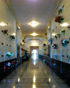 This is what a real mausoleum looks like. I was taking the photo with my iPhone so it didn't come out very well.