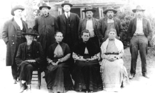 This is a photo from an Adams family reunion in 1912. Bennett is in the front row, far left. The other family members are not identified.