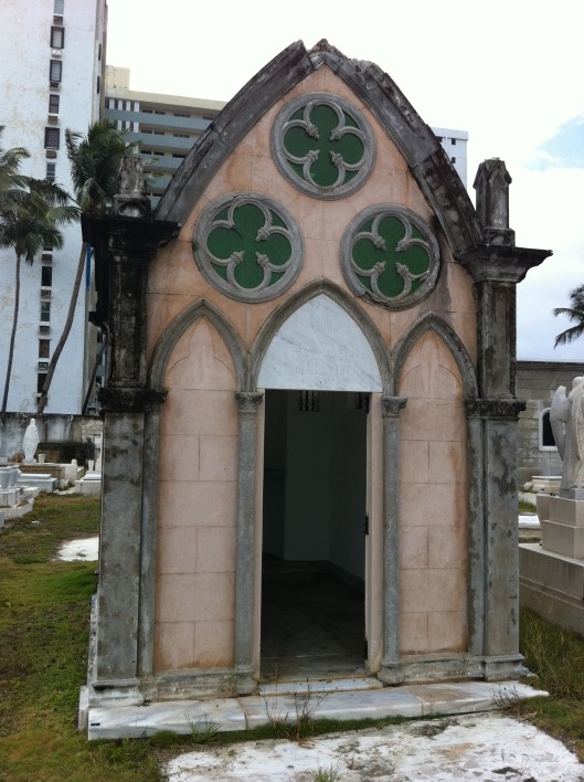"This mausoleum is lacking a door, so it may have also been abandoned."