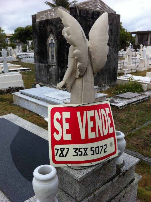 This is what Todd said about this last picture: "I have a feeling that this sums up the plight of this cemetery.  People could no longer afford (or didn’t want to) the expense of the family mausoleums. There were several signs like this one, which I assume meant that the plot or statuary was for sale, and the dearly departed would be moved elsewhere if the plot would sell? Odd at best. I’ve never seen this in any other cemetery I’ve ever visited."  