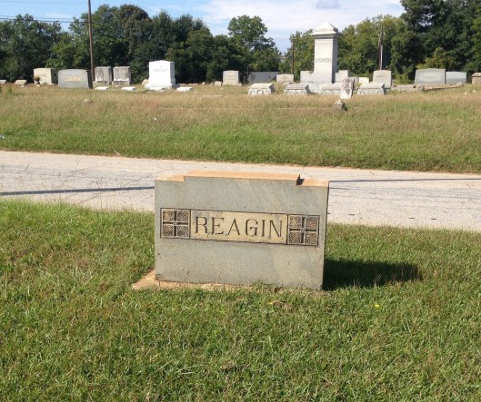 This is the Reagin monument I found at Lithonia City Cemetery. I feel strongly that although their graves were unmarked, Steve's grandfather and uncle are buried there. He agrees with me. 