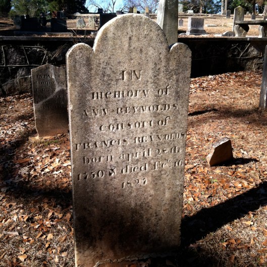 The grave of Anne Reynolds, who died in 1827, is one of the oldest at Decatur Cemetery. 
