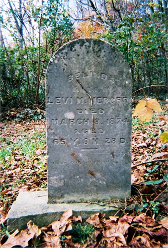Levi's wife, Belinda, is buried in Glendale Cemetery in Scioto County, Ohio. She may have been living with her daughter, Mahala, when she died.