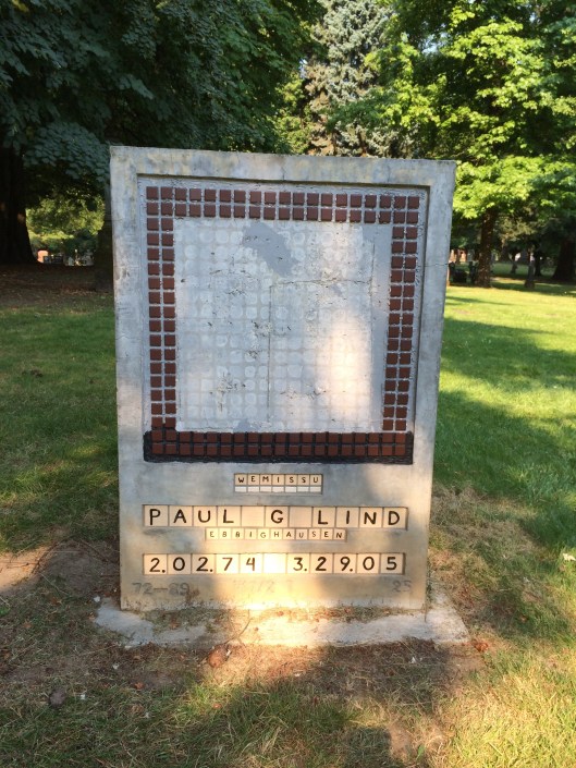 This is what remains of Paul Lind's once stunning marker.