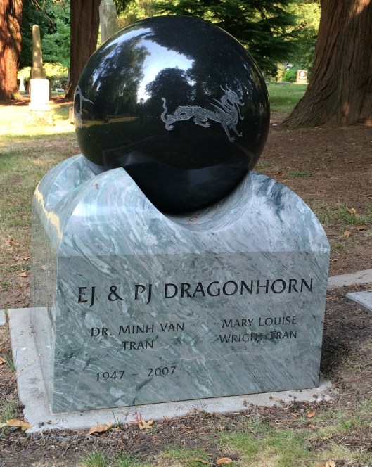 I don't know anything about Dr. Tran but his gravestone is definitely different.