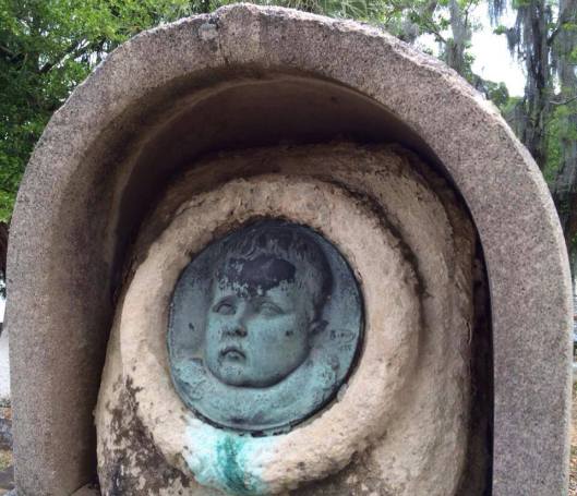 Few children's graves feature a death mask of the deceased, but Rosalie's does.