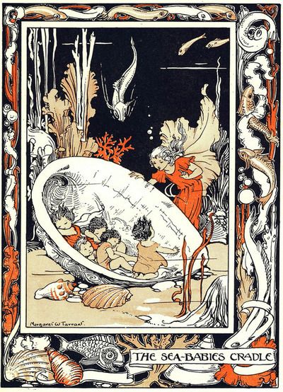 "The Sea-Babies Cradle" by illustrator Margaret Tarrant, 1908.