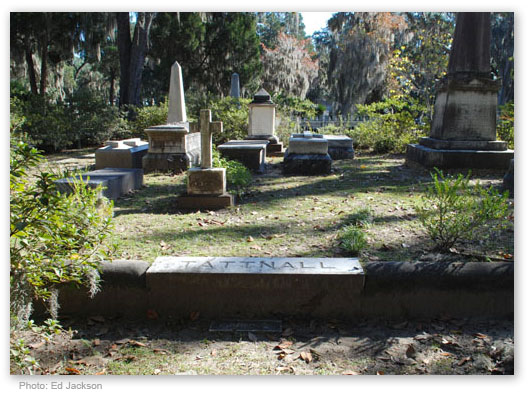This is the Tattnall family plot at Bonaventure. 