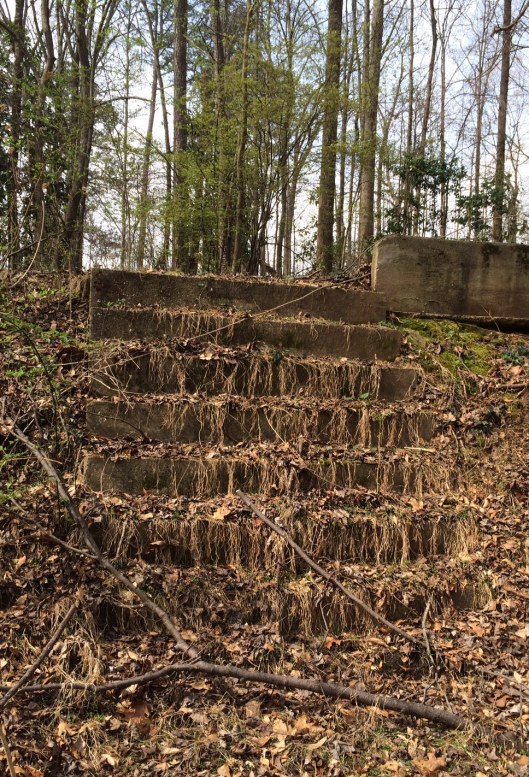 It's hard to imagine being able to negotiate this stairway even in better days.
