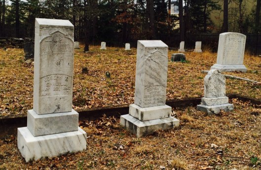 Sophia Martin Spruill was the first wife of Joseph T. Spruill. Their daughter Sarah, who died in infancy, is buried beside them. You can see their son Nolia's grave to the right and behind them.