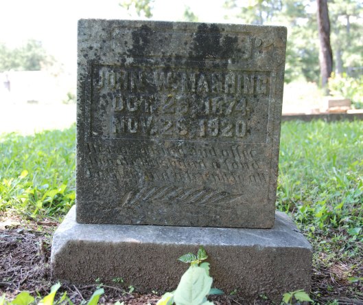 John Walsey Manning left behind a wife and three children when he died due to a boiler explosion at the Dunwoody Milling Company. Photo by Find a Grave volunteer Edward Smith.