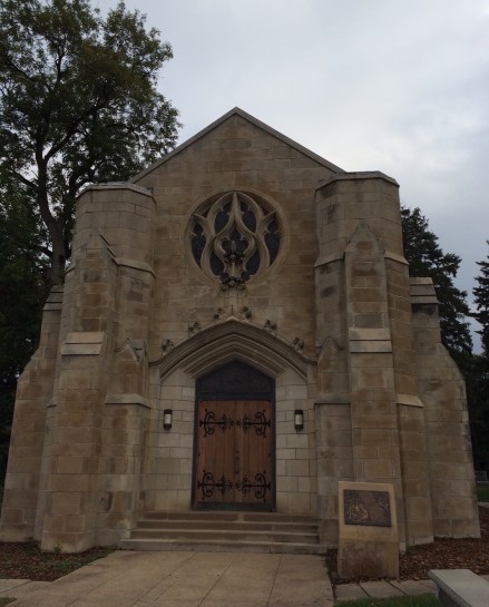 Built in 1938, Rudge Memorial Chapel was designed by Lincoln architects Ellery Lothrop Davis and Walter F. Wilson Wilson.