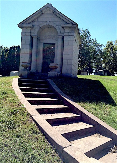 The Jacobs mausoleum has four people interred inside but only one is a Jacobs.