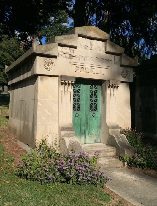 Oddly enough, Mount Mora's main architect W. Angelo Powell is buried in a different cemetery in St. Joseph.