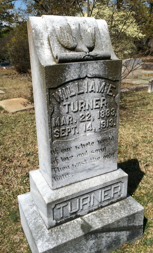 The inscription is: "Of our whole world of love and song, Thou wast the only light."