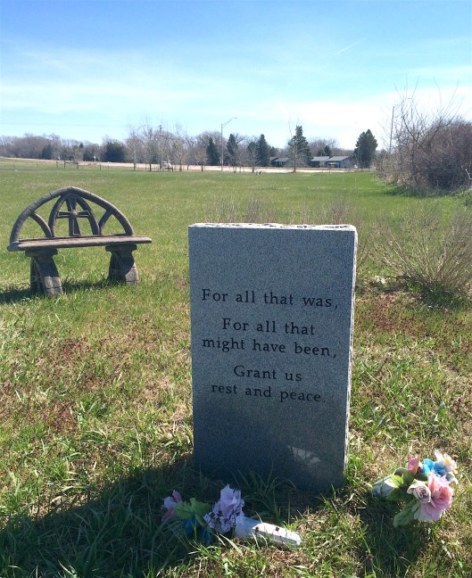 I don't now what year the benches and sign were placed. But it felt good to know someone had cared enough to remember these forgotten souls.